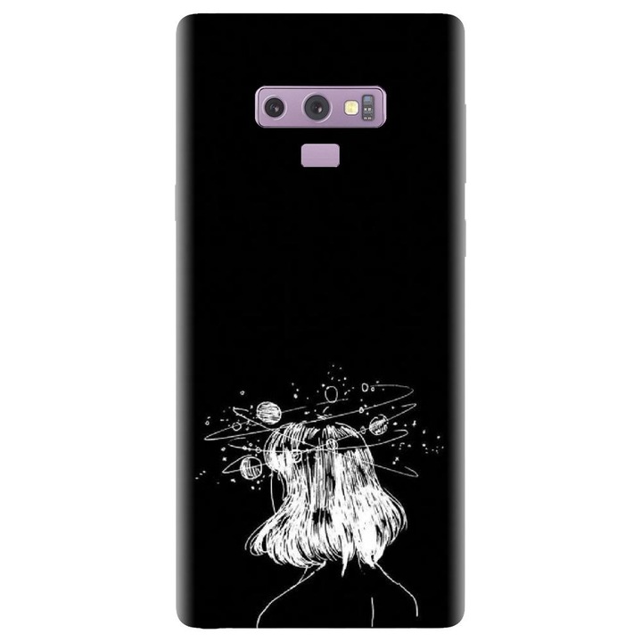 Силиконов калъф, съвместим с Samsung Galaxy Note 9 - модел Line Art Dreamer