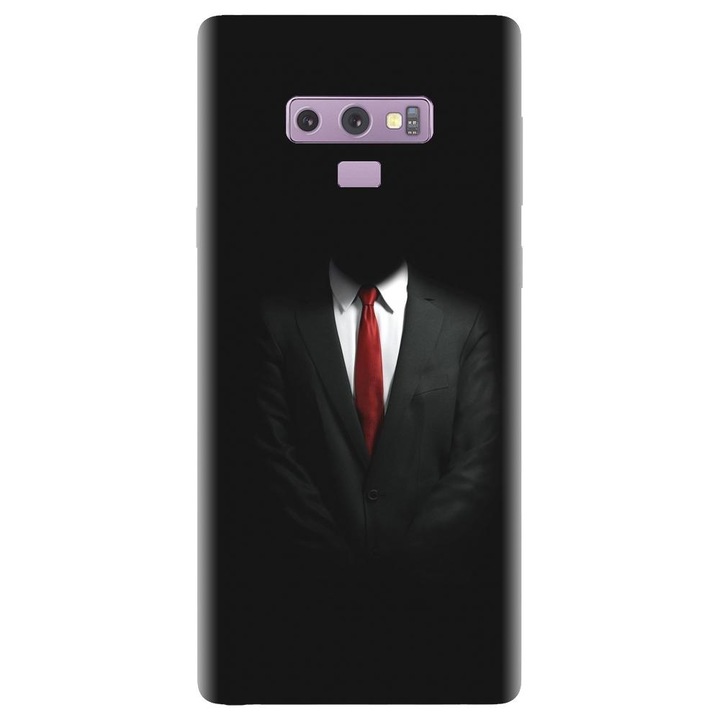 Husa din silicon compatibila cu Samsung Galaxy Note 9 - model Mystery Man In Suit