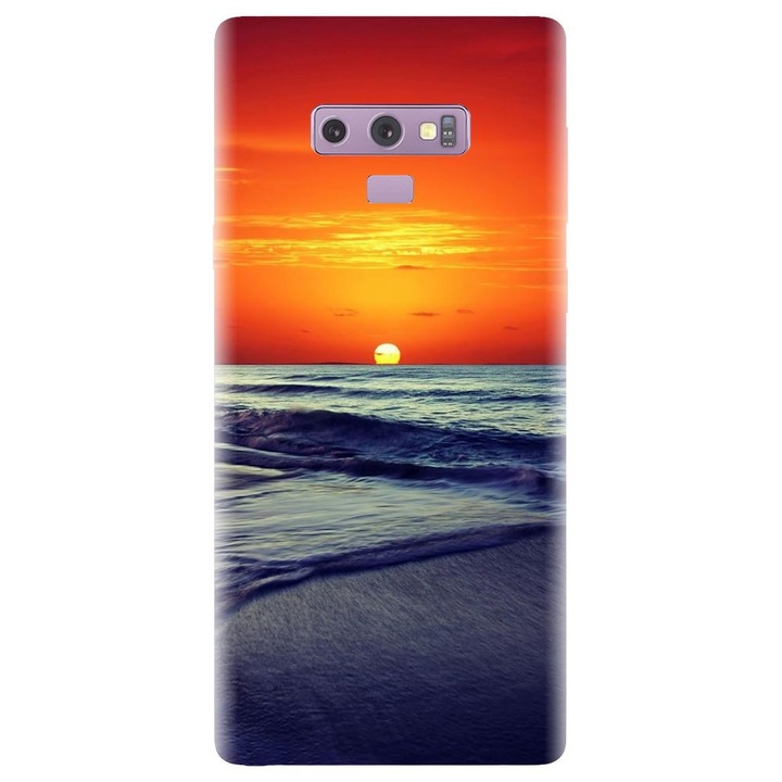 Силиконов калъф, съвместим с Samsung Galaxy Note 9 - модел Ocean Sunset
