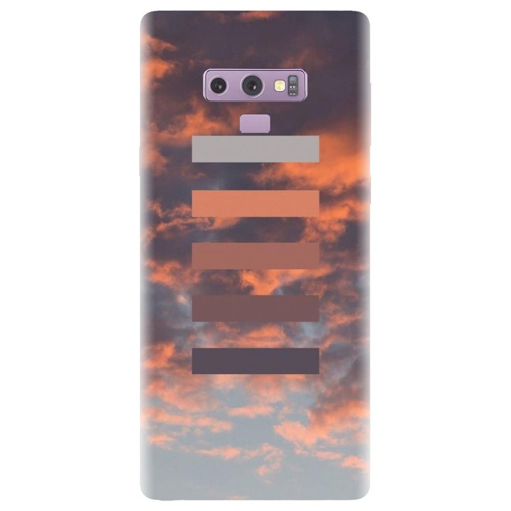 Husa din silicon compatibila cu Samsung Galaxy Note 9 - model Nori De Foc