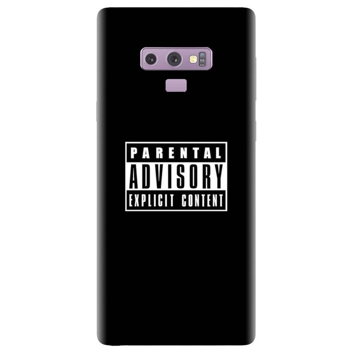 Husa din silicon compatibila cu Samsung Galaxy Note 9 - model Parental Advisory