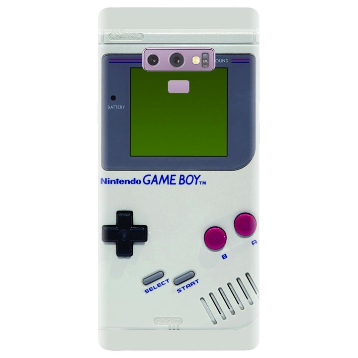 Husa din silicon compatibila cu Samsung Galaxy Note 9 - model Retro Game Boy
