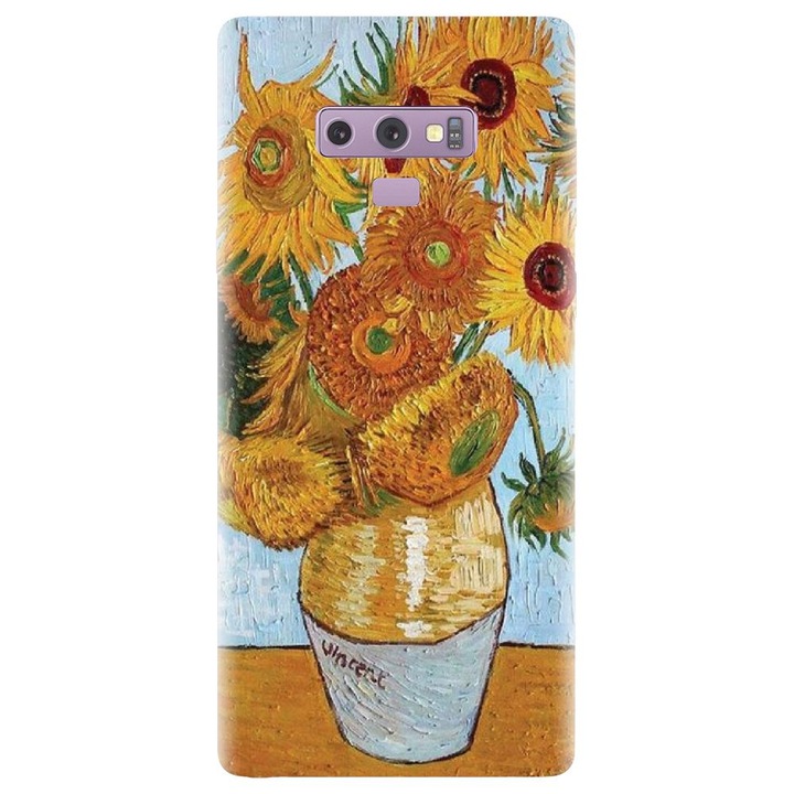 Husa din silicon compatibila cu Samsung Galaxy Note 9 - model Sunflowers 2