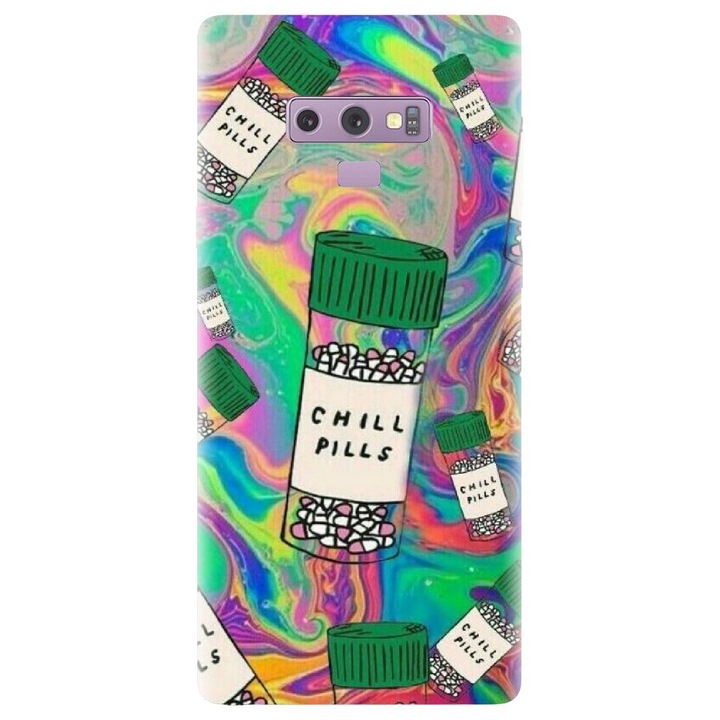 Husa din silicon compatibila cu Samsung Galaxy Note 9 - model Trippy Pills