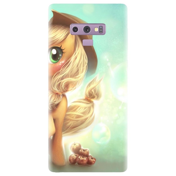 Husa din silicon compatibila cu Samsung Galaxy Note 9 - model Cute pony AppleJack