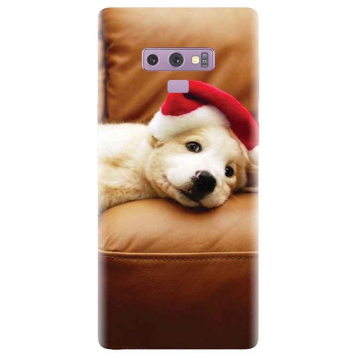 Husa din silicon compatibila cu Samsung Galaxy Note 9 - model Christmas Puppy