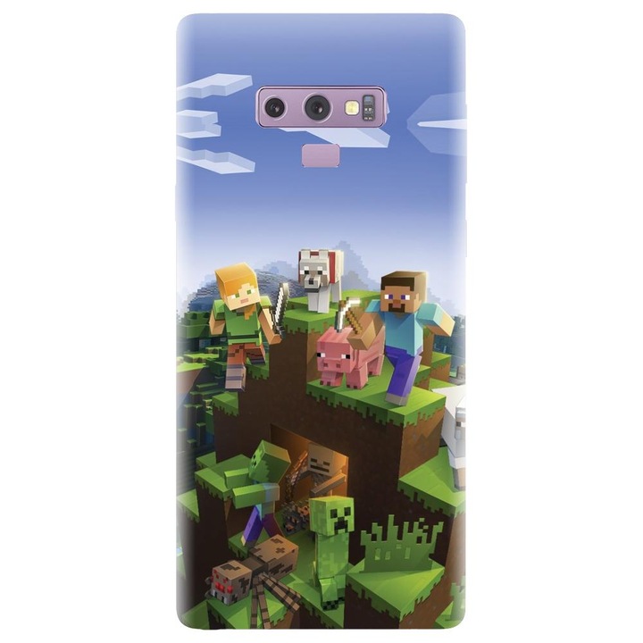 Husa din silicon compatibila cu Samsung Galaxy Note 9 - model MInecfraft 2