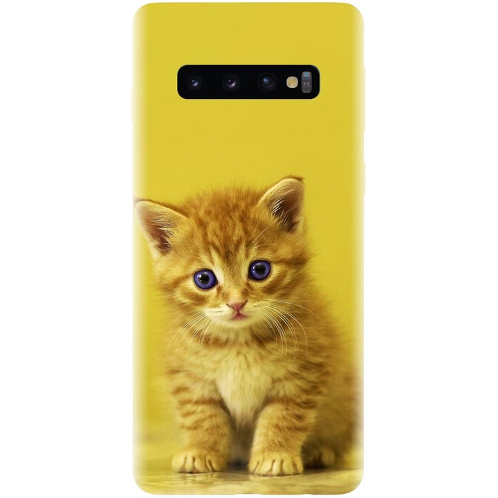 Szilikon tok kompatibilis a Samsung Galaxy S10 - Cat modellel