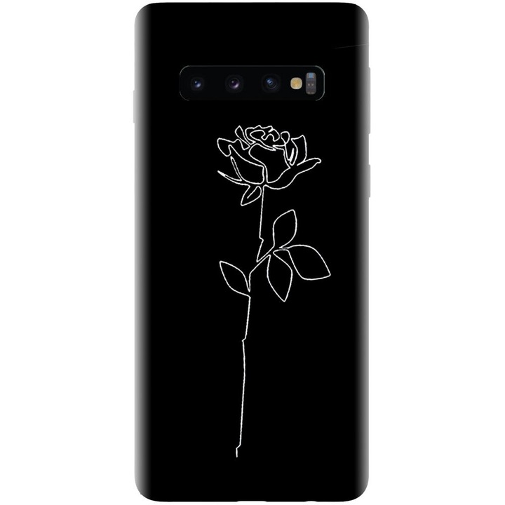 Szilikon tok kompatibilis a Samsung Galaxy S10 - Black Rose modellel