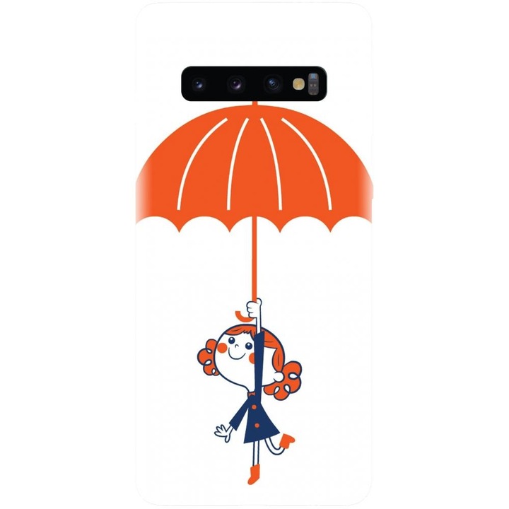 Szilikon tok kompatibilis a Samsung Galaxy S10 - Girl and Umbrella modellel