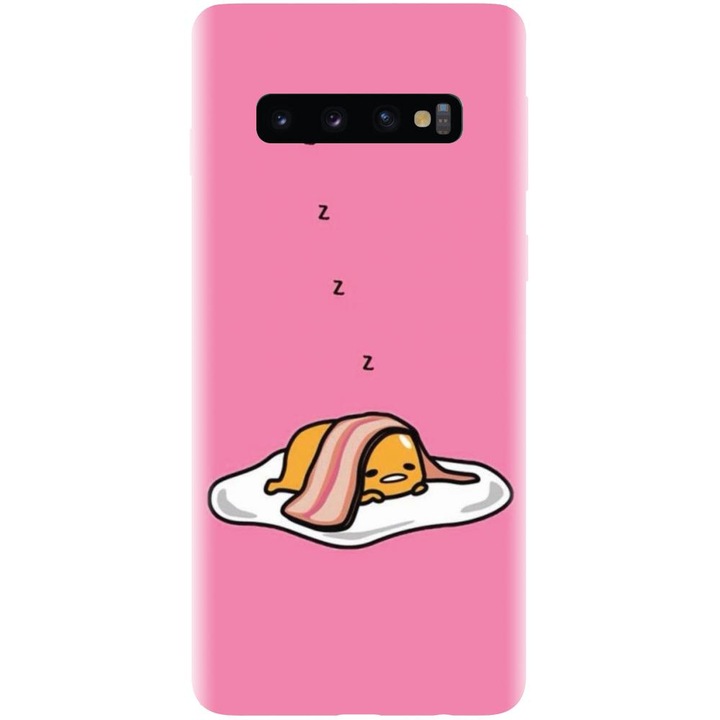 Szilikon tok kompatibilis a Samsung Galaxy S10 Plus - Sleeping Egg modellel