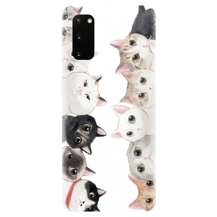 Husa din silicon compatibila cu Samsung Galaxy S20 - model Cat Party