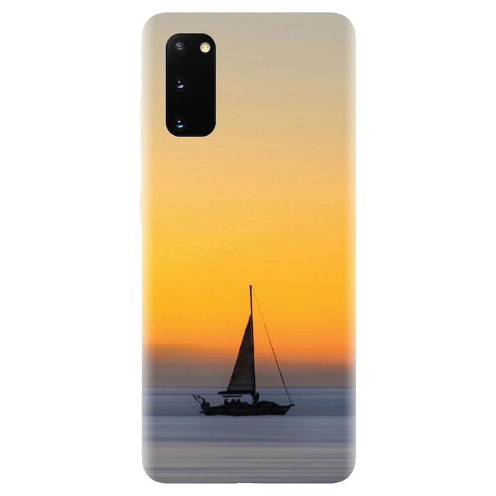 Силиконов кейс съвместим с Samsung Galaxy S20 FE / S20 FE 5G - модел Wind Sail Boat Ocean Sunse