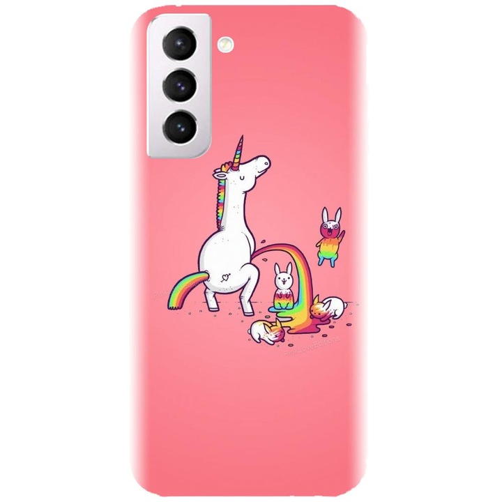 Husa din silicon compatibila cu Samsung Galaxy S21 FE - model Unicorn