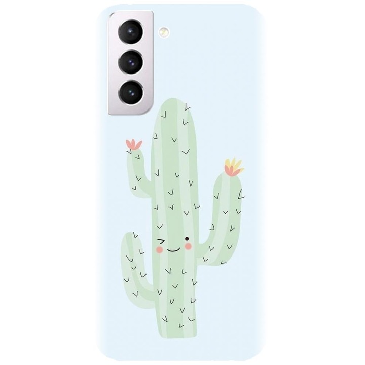 Szilikon tok kompatibilis a Samsung Galaxy S21 Plus - Cactus modellel