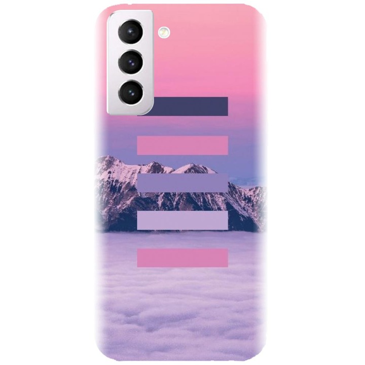 Husa din silicon compatibila cu Samsung Galaxy S21 FE - model Color Scheme Mov