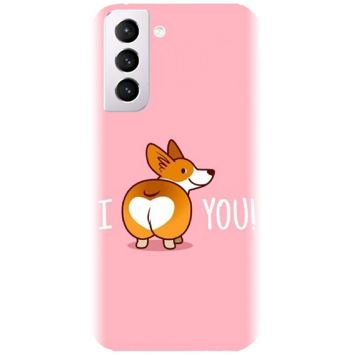 Szilikon burkolat kompatibilis a Samsung Galaxy S21 Plus - I Corgi U modellel