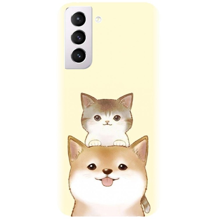 Szilikon borítás kompatibilis a Samsung Galaxy S21 Plus - Two Cat modellel