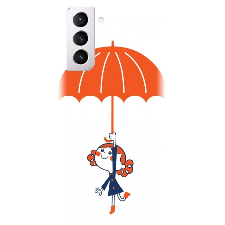 Szilikon tok kompatibilis a Samsung Galaxy S21 Plus - Girl and Umbrella modellel