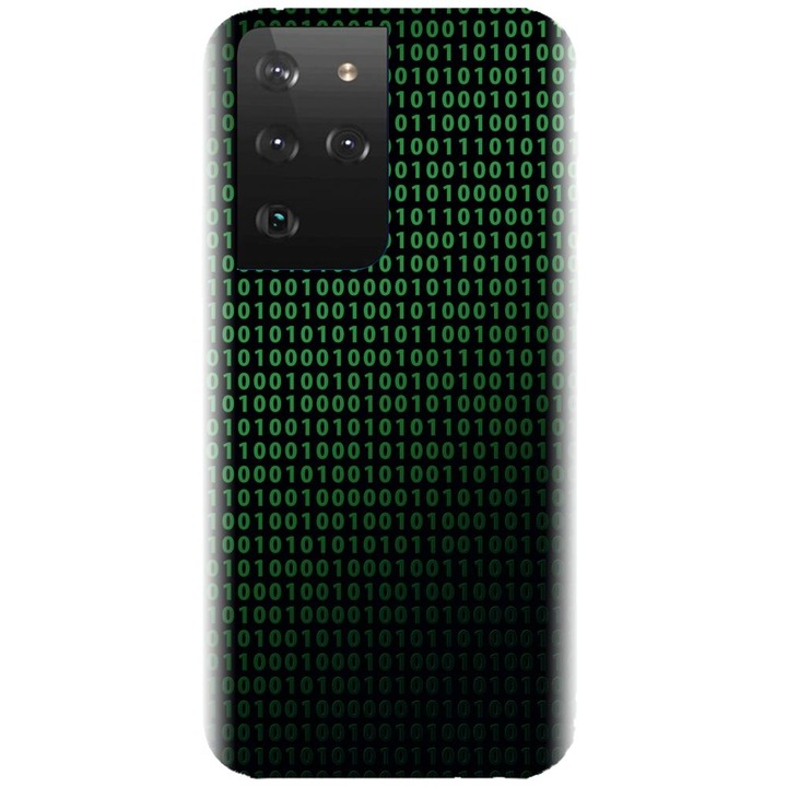 Szilikon tok kompatibilis a Samsung Galaxy S21 Ultra - Binary Code modellel