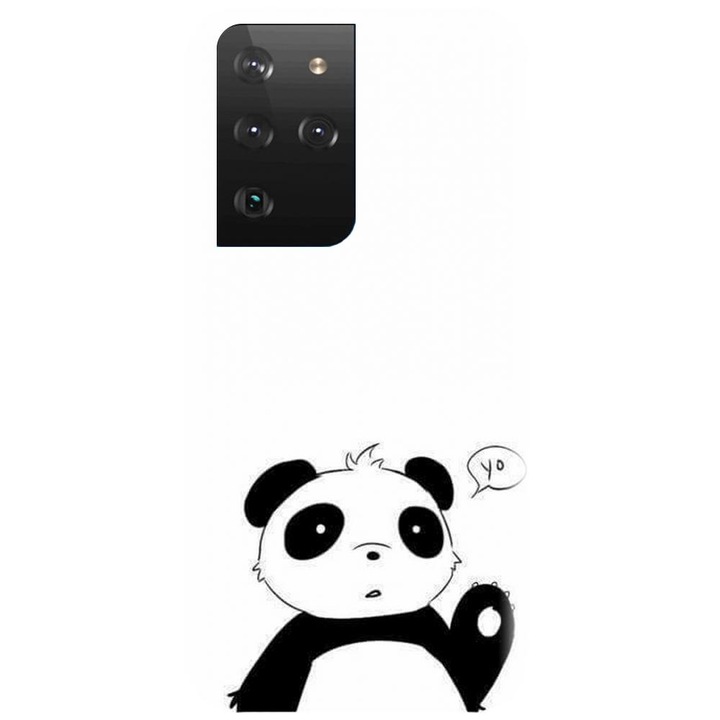 Szilikon tok kompatibilis a Samsung Galaxy S21 Ultra - Panda mobiltelefon modellel