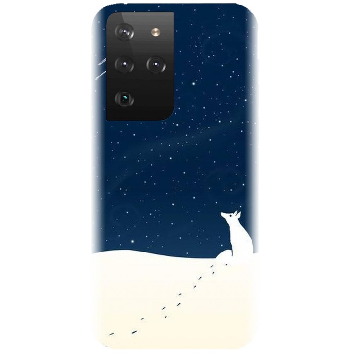 Husa din silicon compatibila cu Samsung Galaxy S21 Ultra - model Winter Night