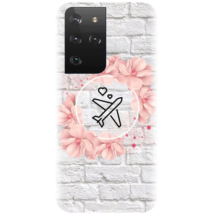 Husa din silicon compatibila cu Samsung Galaxy S21 Ultra - model Travel Dream