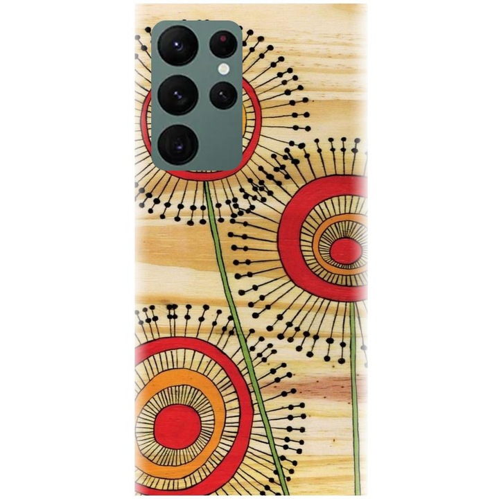 Силиконов калъф, съвместим с модел Samsung Galaxy S22 Ultra - Dandelion