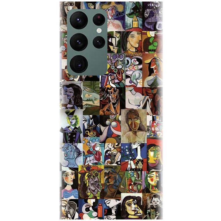 Силиконов калъф, съвместим с Samsung Galaxy S22 Ultra - модел Picasso