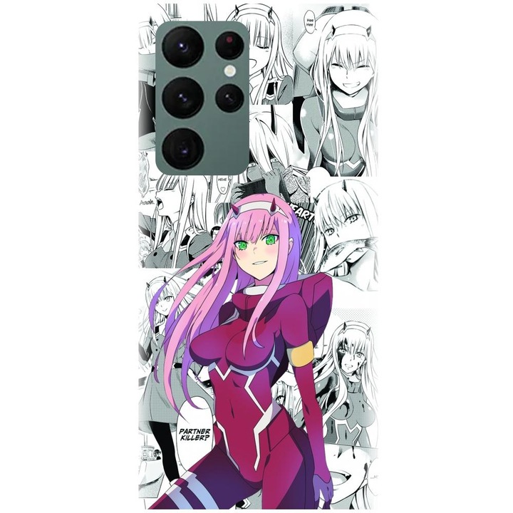 Силиконов калъф, съвместим с модел Samsung Galaxy S22 Ultra - Anime Zero Two