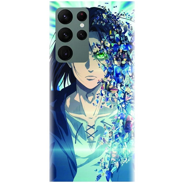 Силиконов кейс съвместим с Samsung Galaxy S22 Ultra - Anime модел Aot CSR 1300