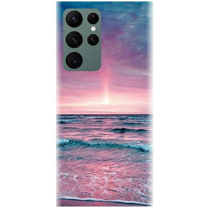 Силиконов калъф, съвместим с Samsung Galaxy S22 Ultra - модел Спокойно море