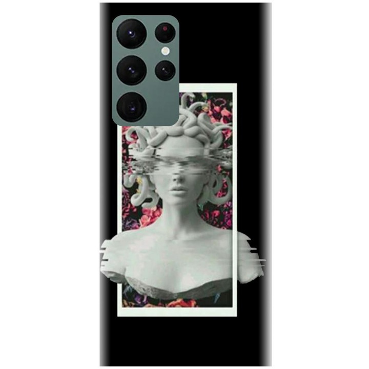 Силиконов калъф, съвместим с Samsung Galaxy S22 Ultra - модел Contemporary Art 2