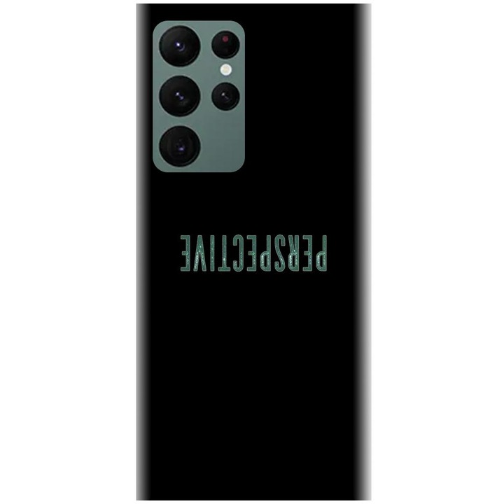 Силиконов калъф, съвместим с модел Samsung Galaxy S22 Ultra - Perspective Up