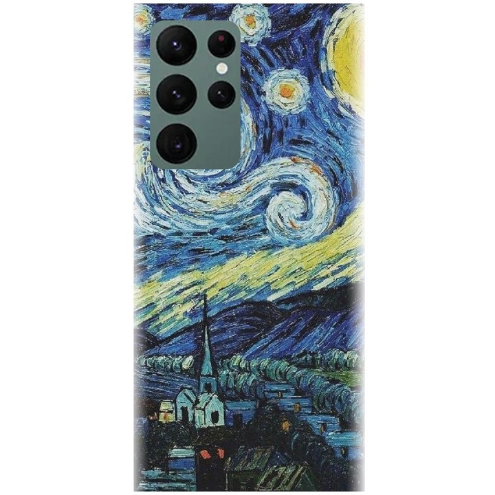 Силиконов калъф, съвместим с Samsung Galaxy S22 Ultra - Моделът Starry Night