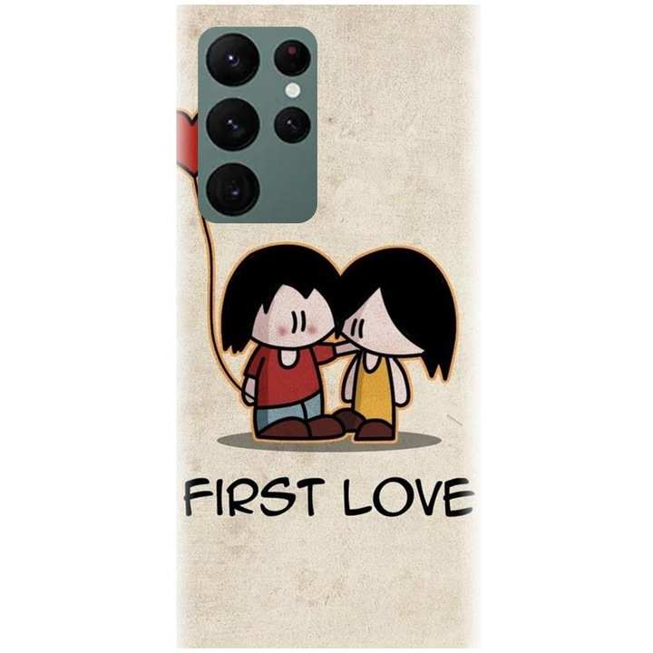 Силиконов калъф, съвместим с модел Samsung Galaxy S22 Ultra - First Love