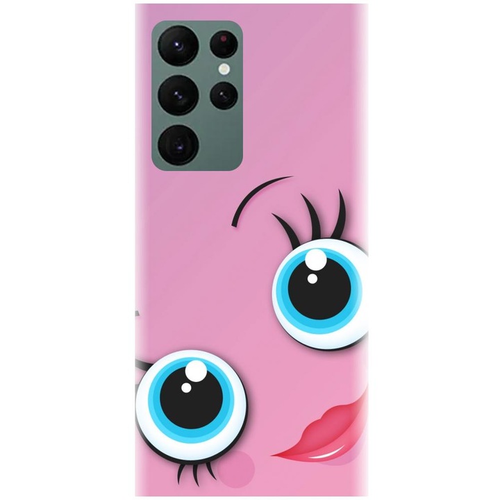 Силиконов калъф, съвместим с модел Samsung Galaxy S22 Ultra - Girly Pink