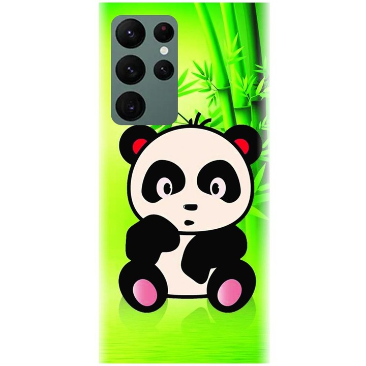 Силиконов калъф, съвместим с Samsung Galaxy S22 Ultra - модел X Cute Panda