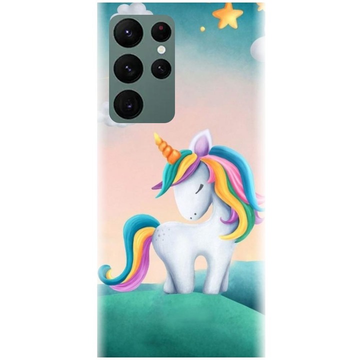 Силиконов калъф, съвместим с модел Samsung Galaxy S22 Ultra - Magic Unicorn