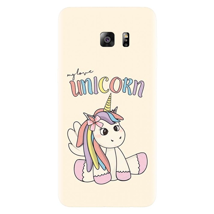 Husa din silicon compatibila cu Samsung Galaxy S6 - model Unicornul meu