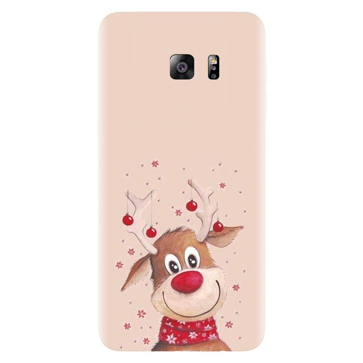 Husa din silicon compatibila cu Samsung Galaxy S6 - model Craciun