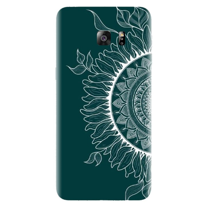 Husa din silicon compatibila cu Samsung Galaxy S6 - model Green Mandala