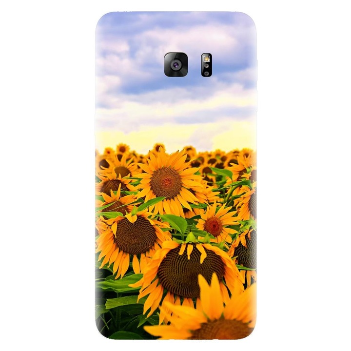 Husa din silicon compatibila cu Samsung Galaxy S6 - model Sunflowers