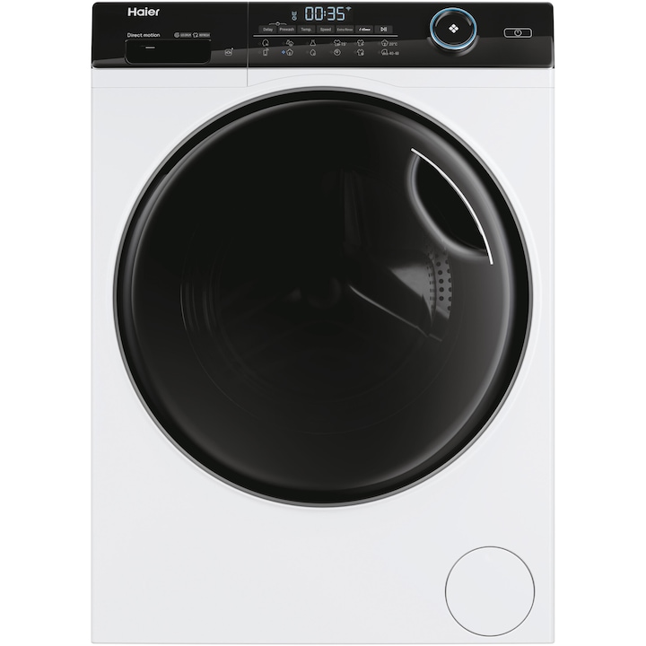 Пералня Haier HW90-B14959EU1-S, 9 кг, 1400 об/мин, Клас A, Motor Direct Motion, Wi-Fi, Refresh, ABT, Steam, iTime, Pillow Drum, Dual Spray, Бял