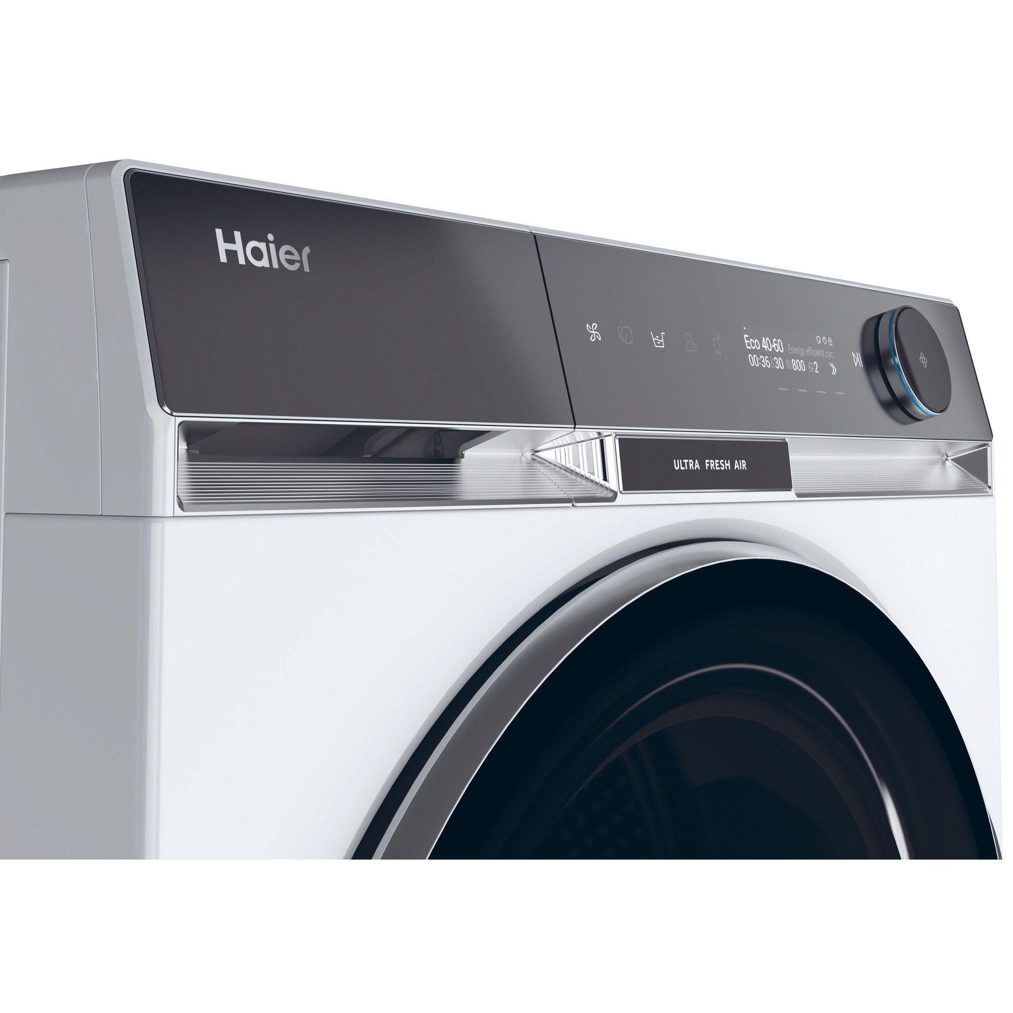 Masina de spalat HAIER HW100-BD14397U1S, Motor Direct Motion, clasa A-20%, 10 kg, 1400 rpm, Ultra Fresh, WiFi/ hOn app, Steam, Autodose, ABT, display LCD, Refresh, alba