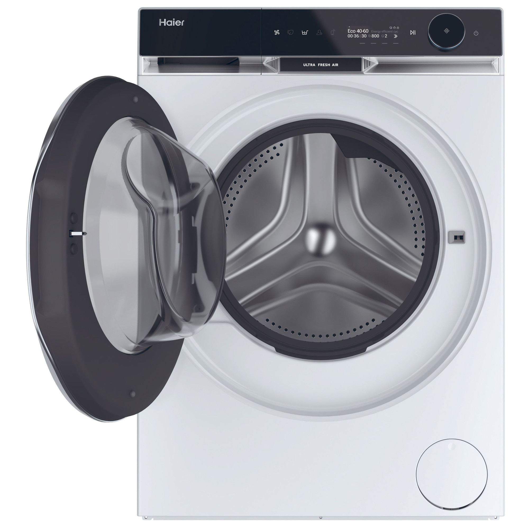 Masina de spalat HAIER HW100-BD14397U1S, Motor Direct Motion, clasa A-20%, 10 kg, 1400 rpm, Ultra Fresh, WiFi/ hOn app, Steam, Autodose, ABT, display LCD, Refresh, alba