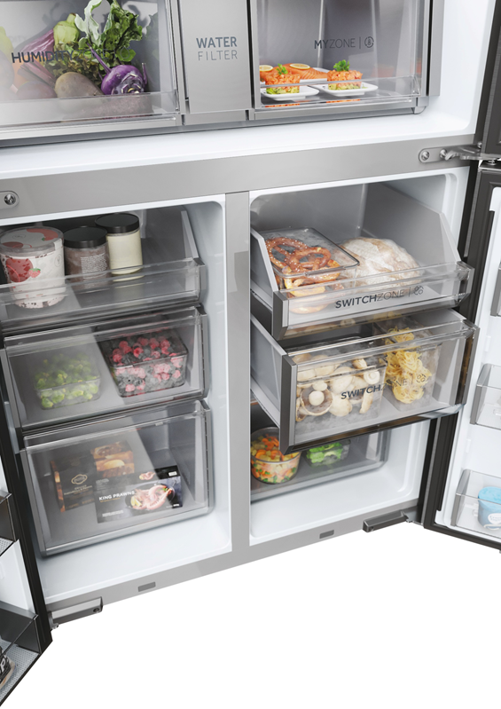 Side by Side Cube Haier, 601L, Clasa E, Total No Frost, Absolute Ice, ABT Pro, Air Surround, Switch Zone, My Zone, Daylight, Dispenser apa si gheata, HCR7918EIMB 16 res 6e9523674e391942fac47aecdf931ad5
