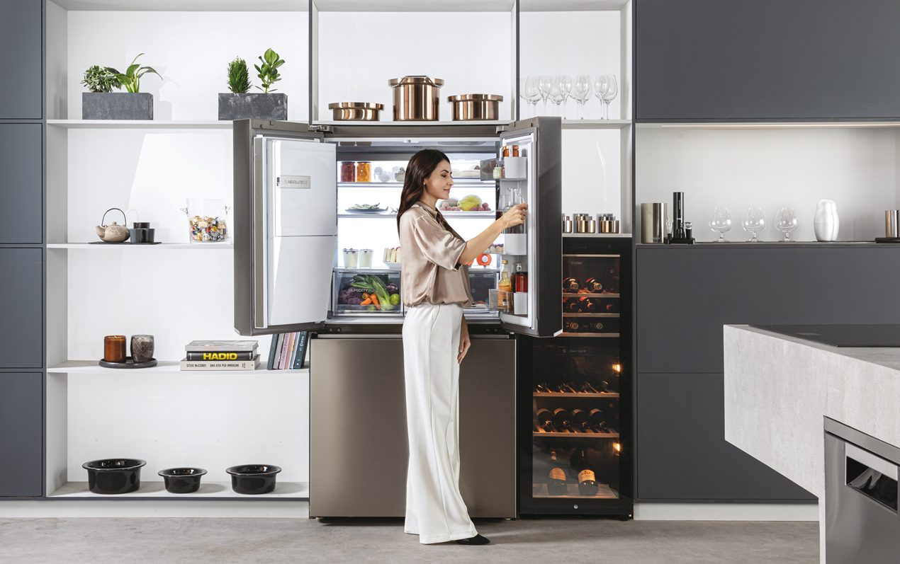 Side by Side Cube Haier, 601L, Clasa E, Total No Frost, Absolute Ice, ABT Pro, Air Surround, Switch Zone, My Zone, Daylight, Dispenser apa si gheata, HCR7918EIMB 13 res e4a421d238236637067c70ee8529930a