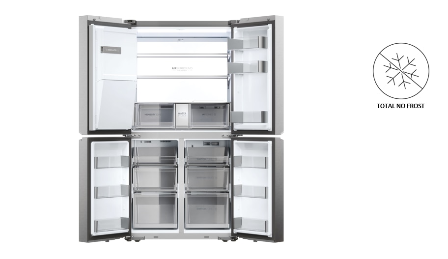 Side by Side Cube Haier, 601L, Clasa E, Total No Frost, Absolute Ice, ABT Pro, Air Surround, Switch Zone, My Zone, Daylight, Dispenser apa si gheata, HCR7918EIMB 4 res ffb393f34e2eb777199dfe4b9739da81