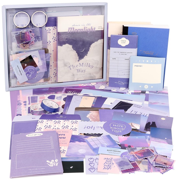 Set album foto WALALLA, vintage, A6, 351 piese, violet